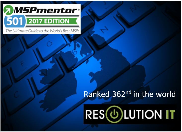 Resolution IT is recognised as a top 500 managed service provider